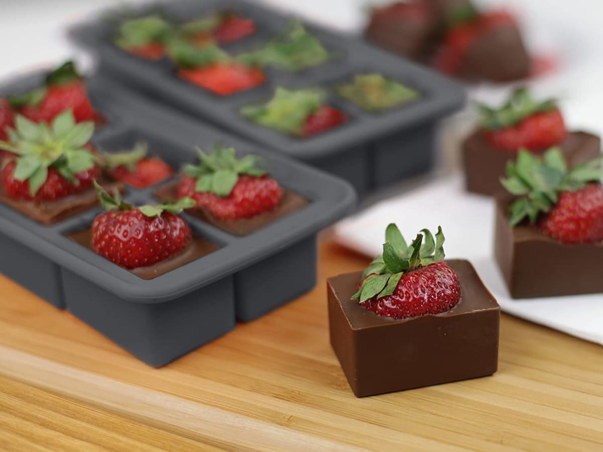 Ice Cube Tray Chocolate Covered Cheesecakes