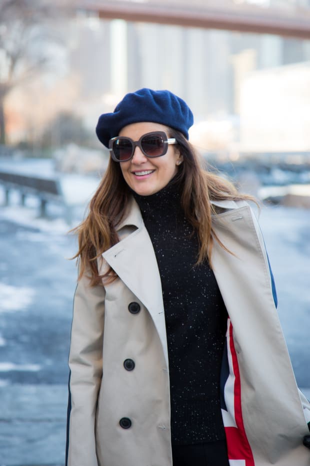 trench coat with union jack lining