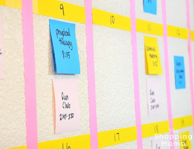 Create a Color-Coded Family Calendar Using Post-it Notes - MomTrends