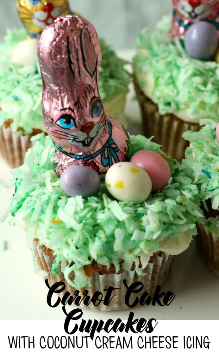 Easter Cupcakes: Carrot Cake WIth Coconut Cream Cheee Icing - MomTrends