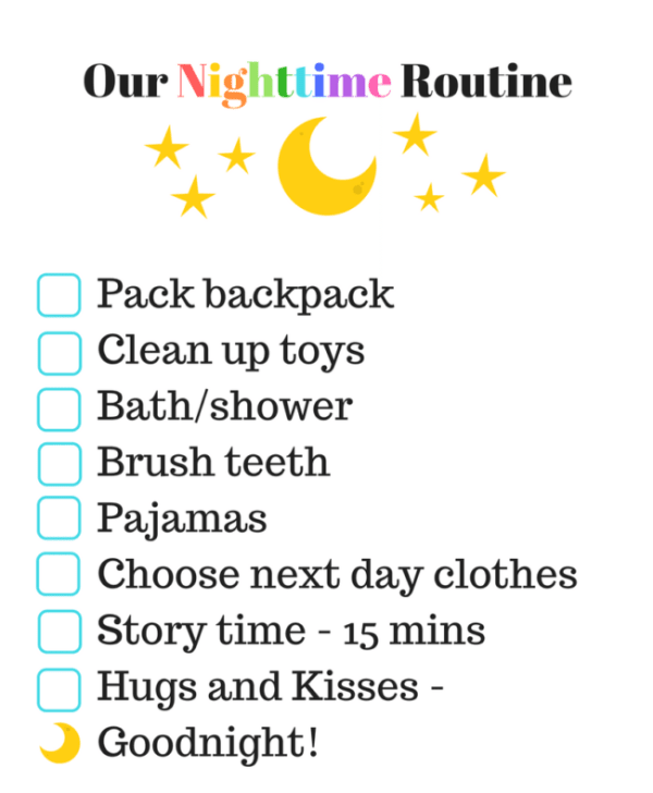 Back-To-School Nighttime Routine with FREE Printable - MomTrends