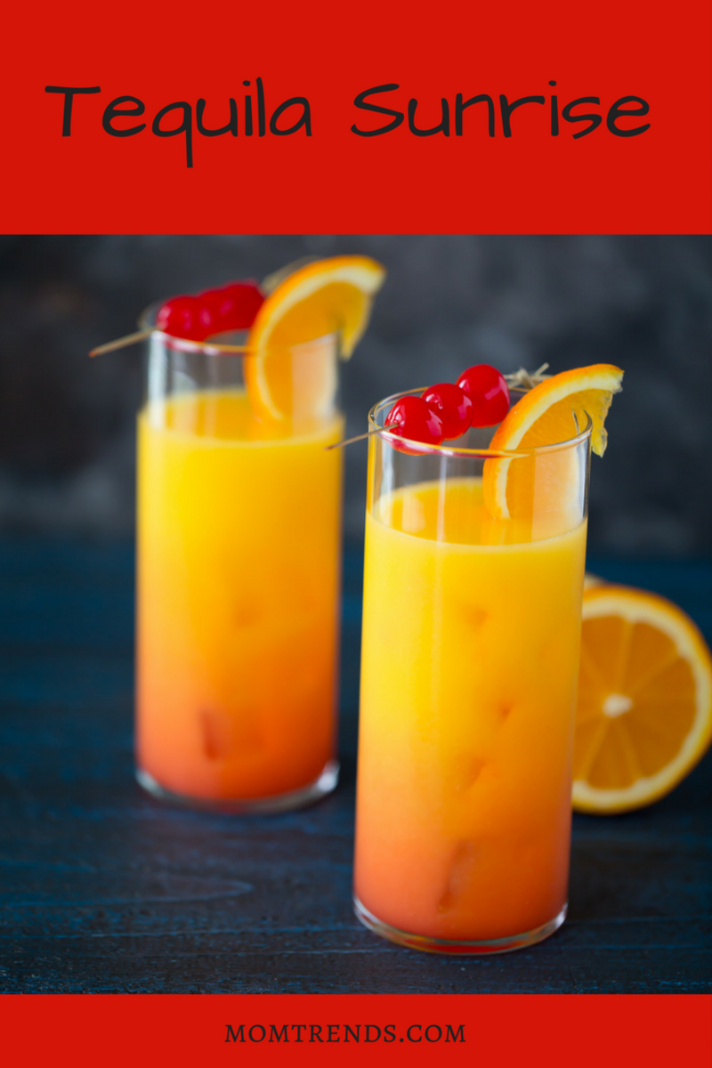 Tequila Sunrise Cocktail - MomTrends