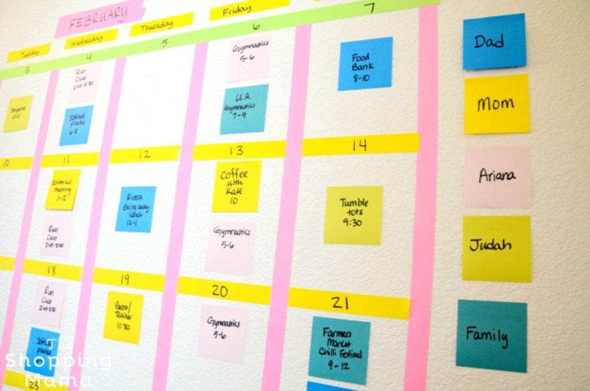 post it note calendar