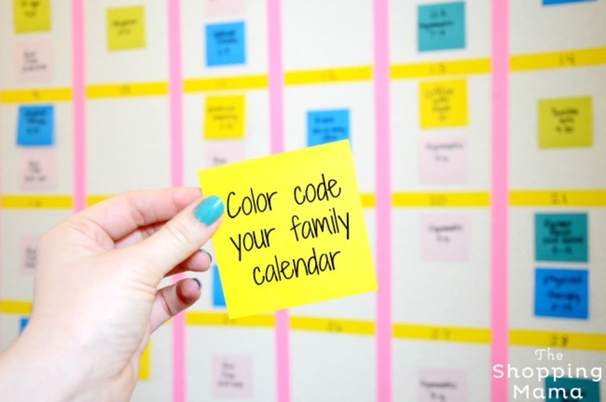 Create a ColorCoded Family Calendar Using Postit® Notes from New Post