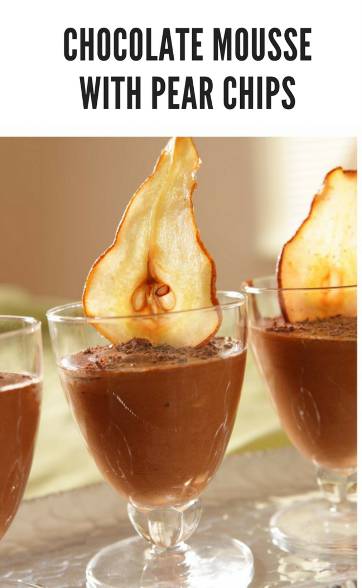 Chocolate Mousse with Pear Chips - MomTrends