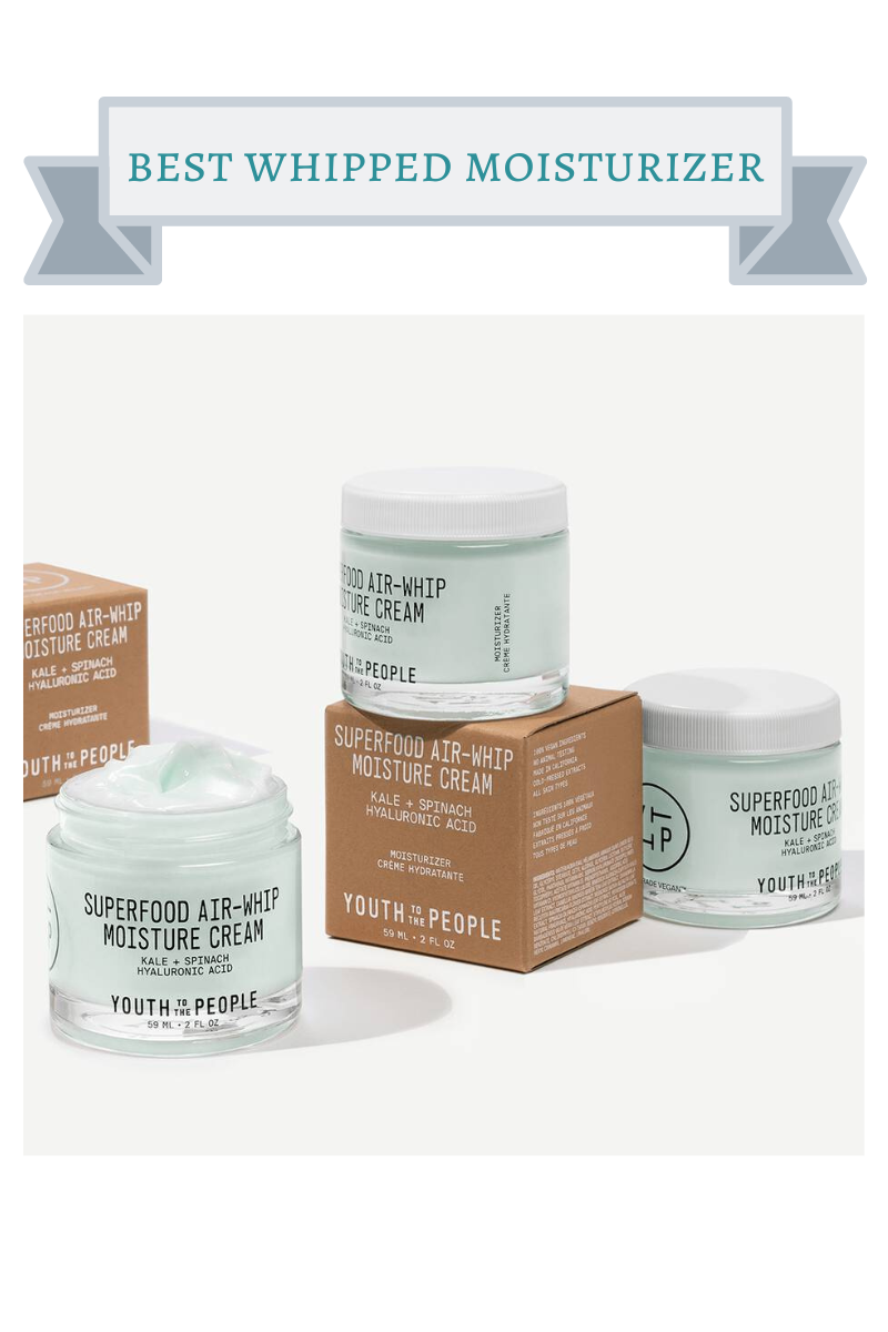 green moisturizer jars with white lids and brown boxes from superfood