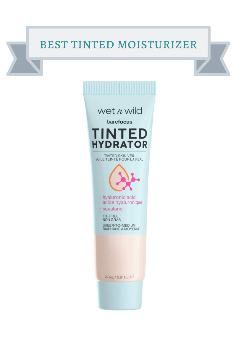 light blue tube of wet n wild tinted moisturizer